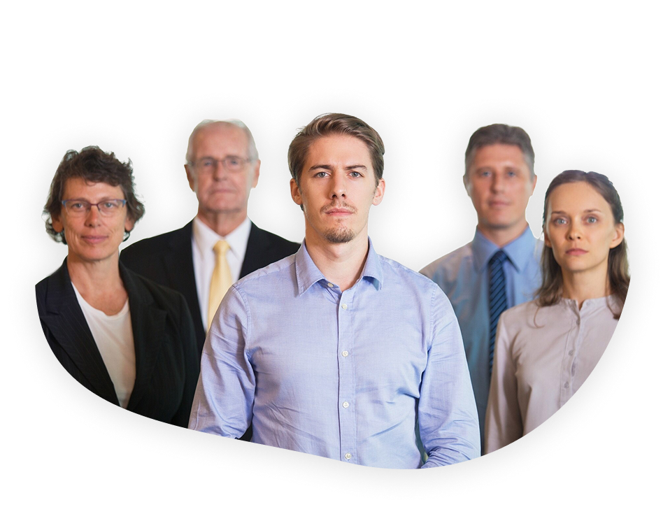 5 adults dressed in business casual