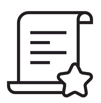 document with a star beside it icon