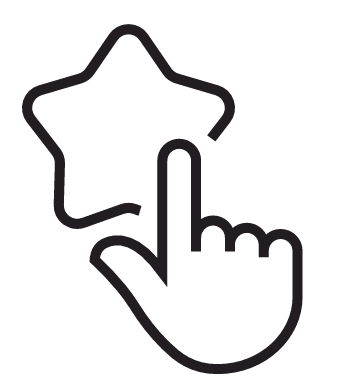 pressing a star icon